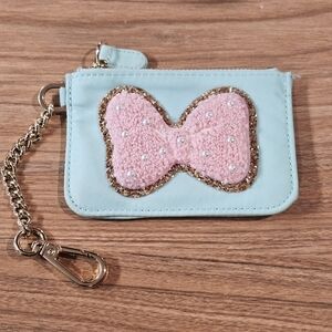 Stoney Clover Lane Keychain Wallet in Sky with Disney Patch